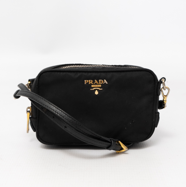 PRADA Vintage Nylon Leather Logo Camera Bag