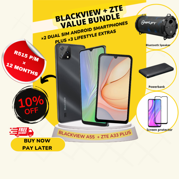 BLACKVIEW A55 + ZTE BLADE A33 PLUS + 4 LIFESTYLE EXTRAS