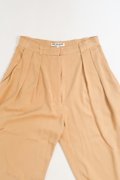 Meg Taljaard Beige High Rise Pants