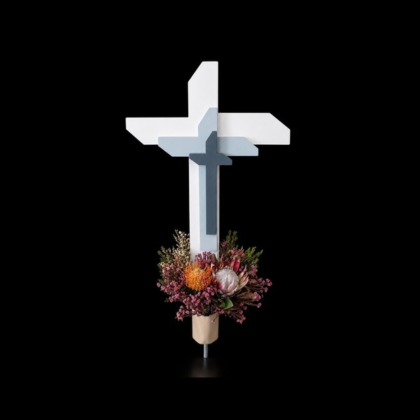 The Layered Memorial Cross Stake