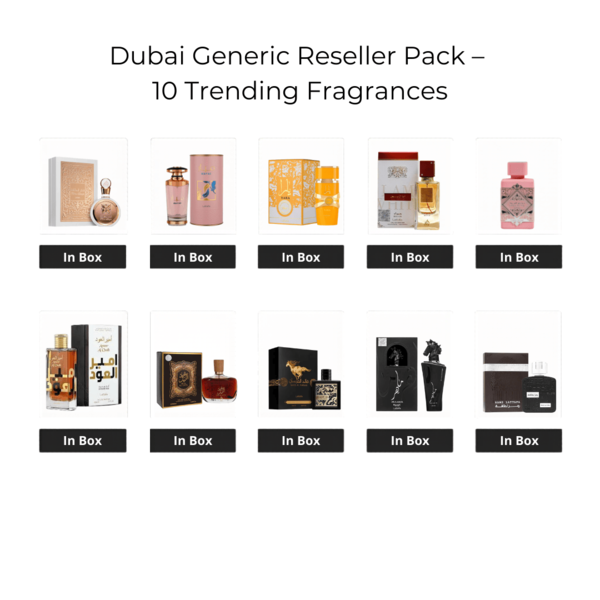 Dubai Generic Reseller Pack – 10 Trending Fragrances