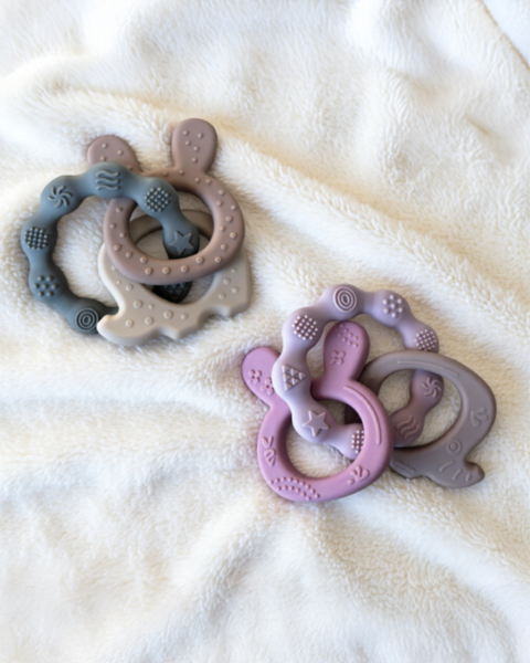 Rabbit & Elephant Teether Ring