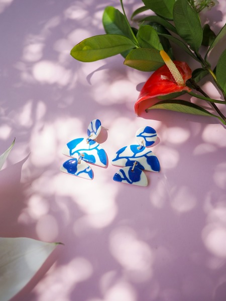 Dawn - Fiddle Leaf Fig (blue on white)