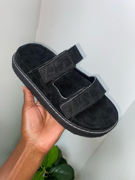 Cossen Black Double-Strap Comfort Sandal