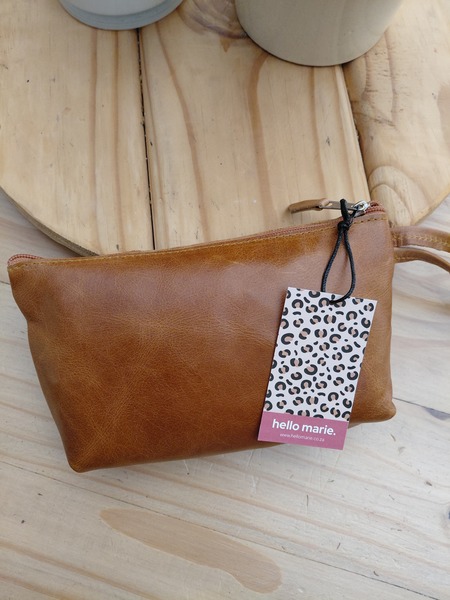 Hello Marie Genuine Leather Make Up Bag