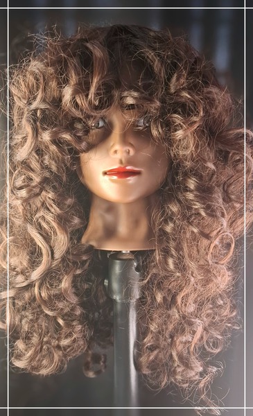 18 Inch Coffee Brown Curly Synthentic Wig