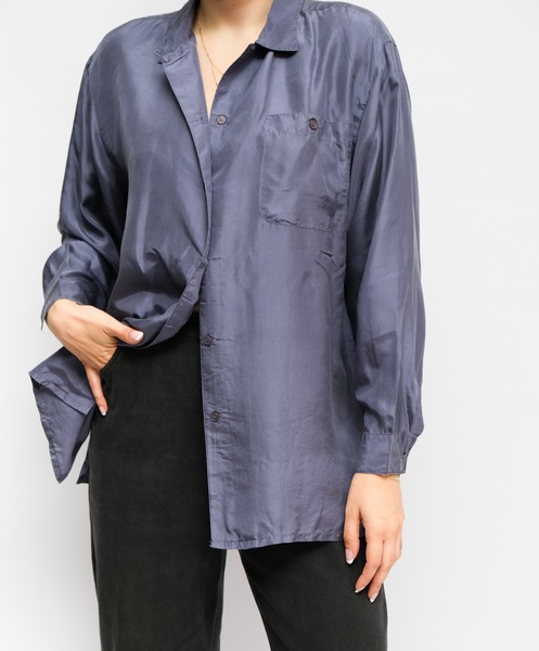 Deadstock Blue Silk Shirt