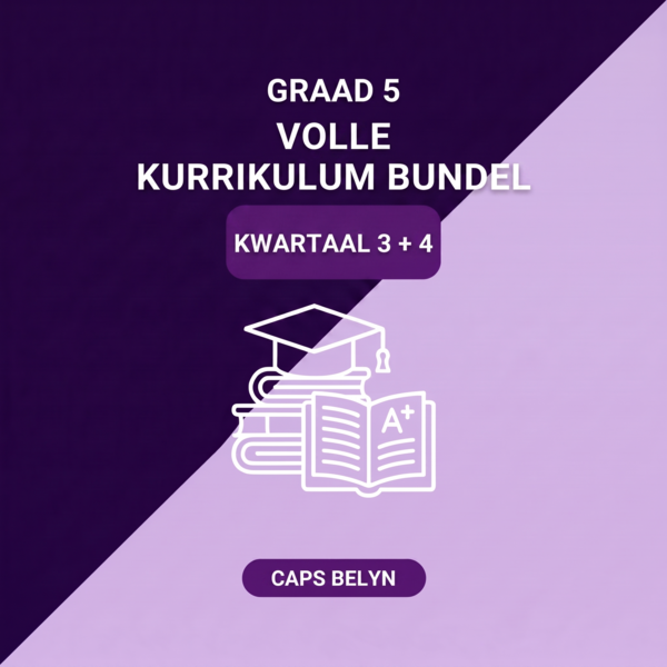Graad 5 Volle Kurrikulum Bundel Kwartaal 3 + 4 (CAPS Belyn)