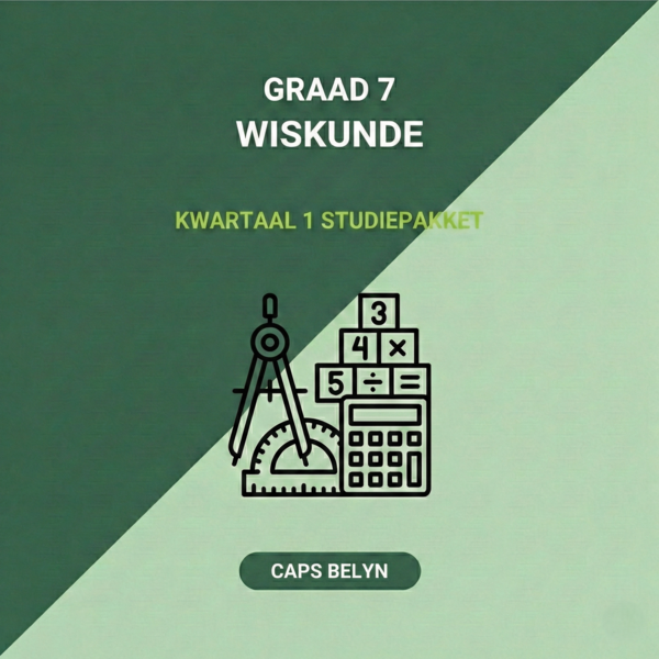 Graad 7 Wiskunde Kwartaal 1 Studiepakket (CAPS Belyn)