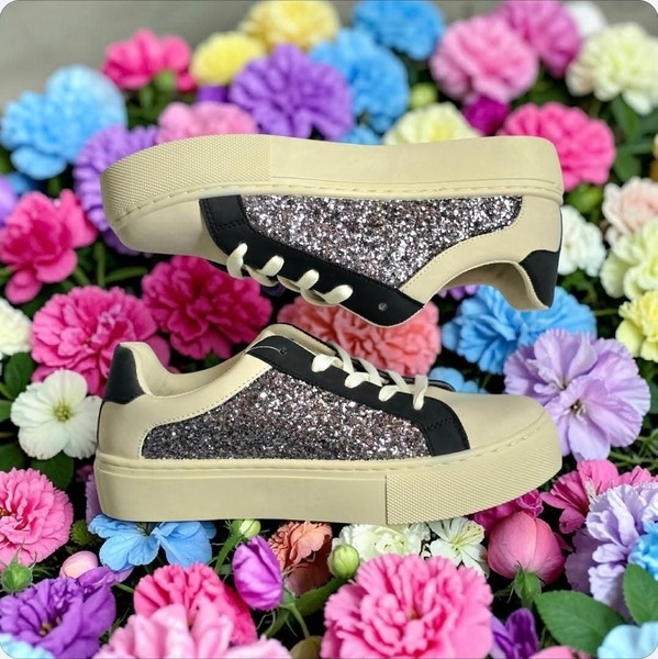 Pierre Cardin - Queen Sneakers - Black/Ice (Sizes 3,4,5,6,7)