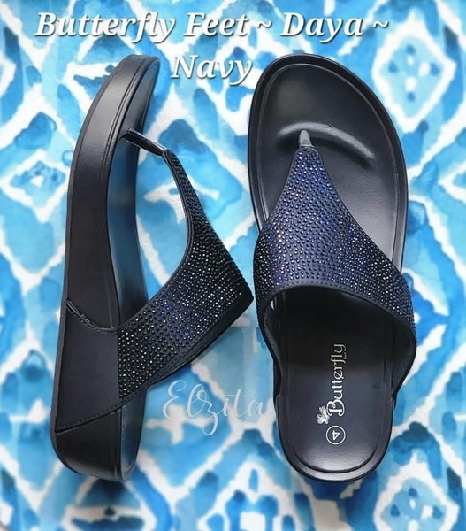 Butterfly Feet - Daya - Navy (Sizes 5 & 8)