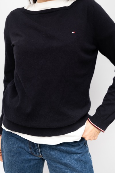 Tommy Hilfiger Vintage Crewneck Cotton Blend Sweater