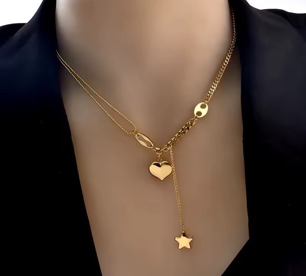 Star & Heart Layered Necklace
