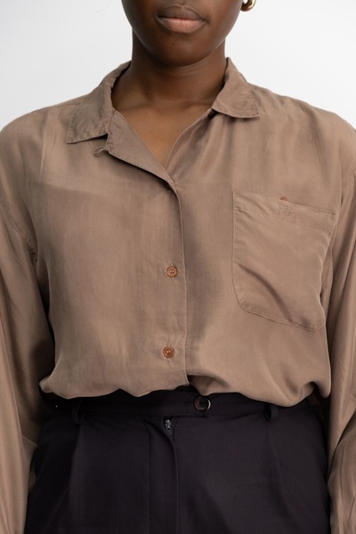 Silk Shirt Light Brown
