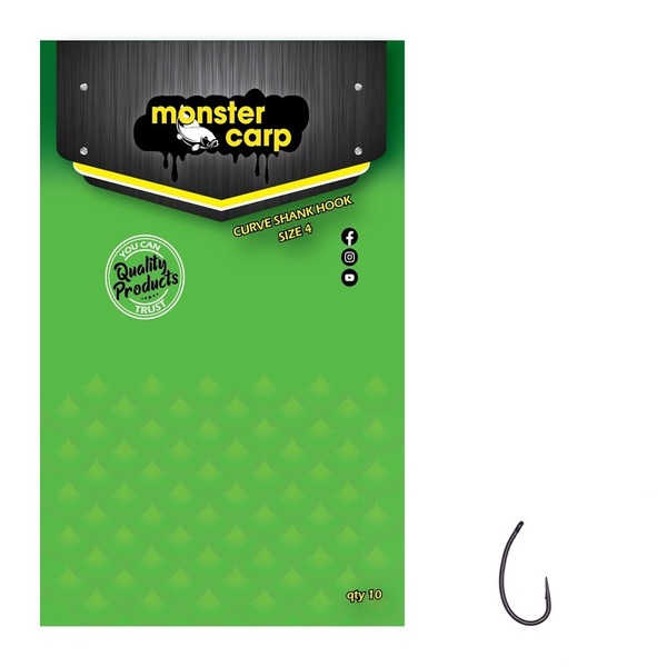 Curve Shank Hooks - Monster Carp
