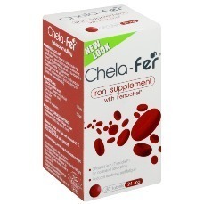 CHELA-FER IRON SUPPLEMENT 24MG TABLETS - 30