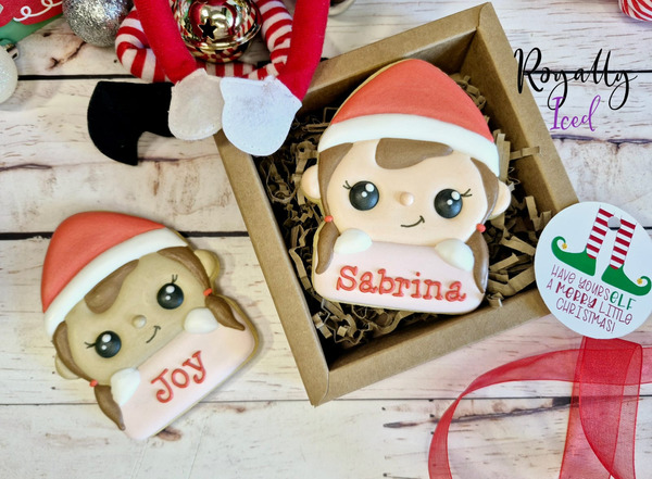 Personalized Elf Cookie - Girl