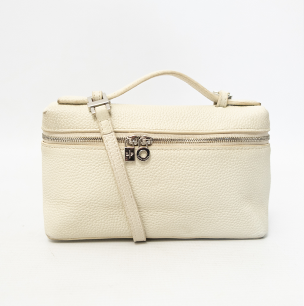 Cream Leather Cross Body Bag