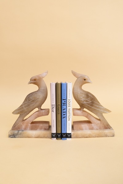 Solid Marble Bird Book Stands