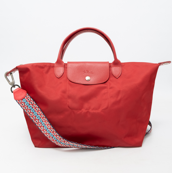 LONGCHAMP Pre-Owned Nylone Le Pilage Tote Medium Red