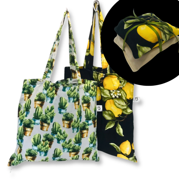 Grab& Go Lemon and Cactus Duo Bags