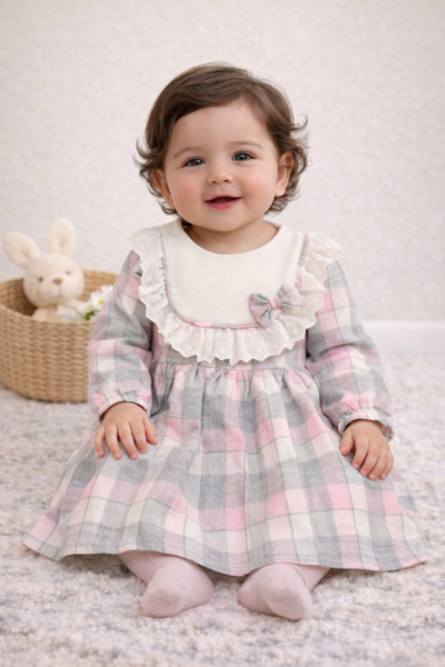 The Pastel Plaid Ruffle Dress