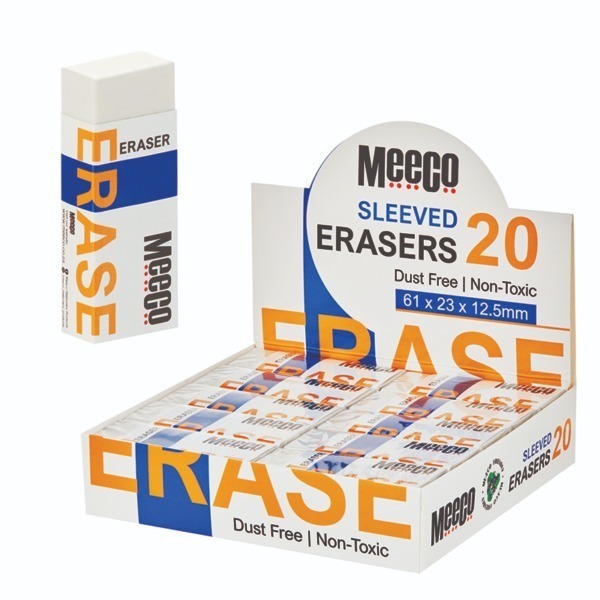 MeeCo Eraser Sleeved, 61x23x12,5mm Dust Free