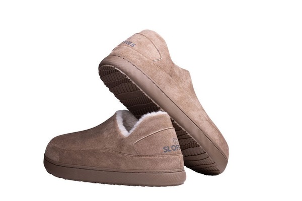 SLOFFIES Milan Mocassin Slipper - Khaki Brown
