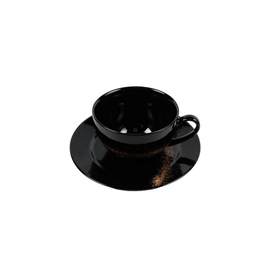 YVONNE CHAKA CHAKA – Gold Splash Cup & Saucer Set of 4