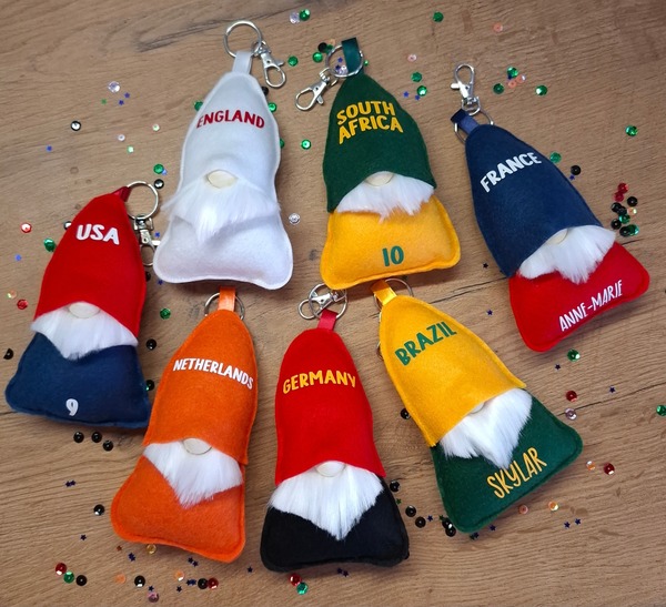 World Cup Keyring Gnomes