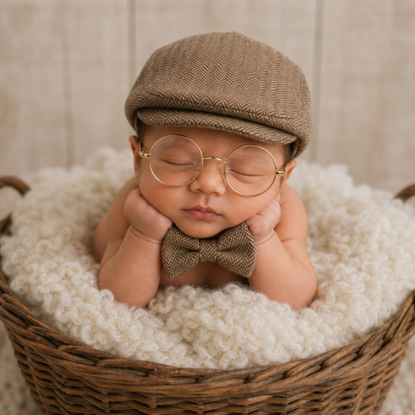 Vintage Gentleman Newborn Photoshoot Outfit