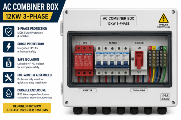 AC Combiner Box for 12kW 3-Phase Inverters