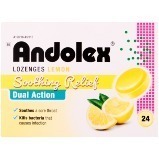 ANDOLEX DUAL ACTION LOZENGES 24 LEMON