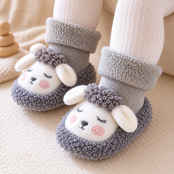 Woolly Winks Grey Booty Socks