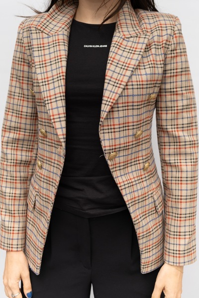 BSL Fitted Checked Blazer
