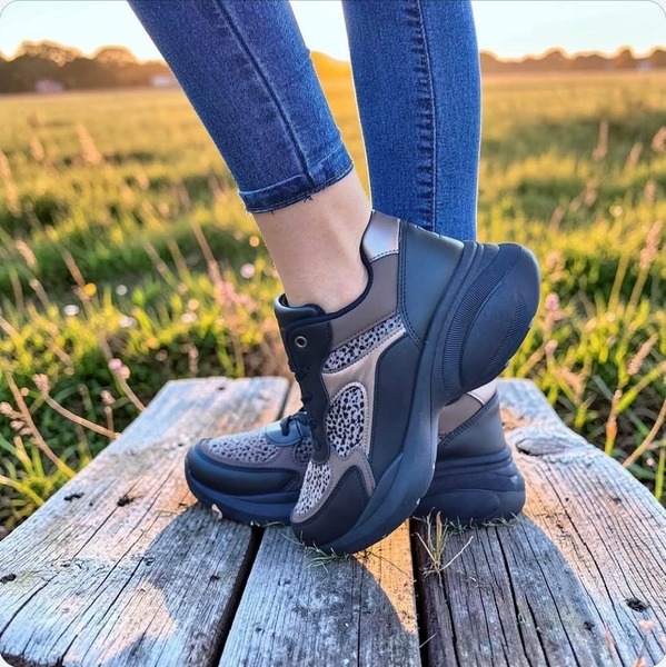 Pierre Cardin - Carina - Leopard Black (Size 4, 5, 6, 7 )