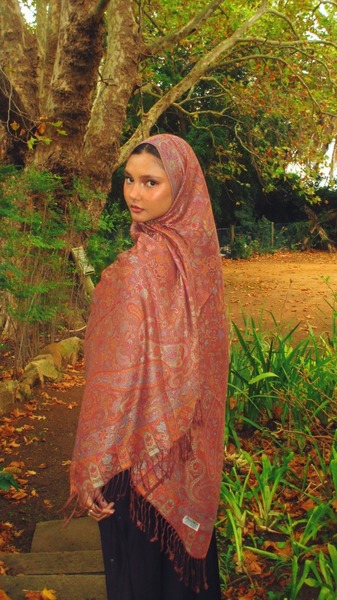 Mocha paisley pashmina