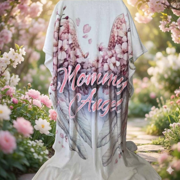 Mommy's Angel Blanket (White)