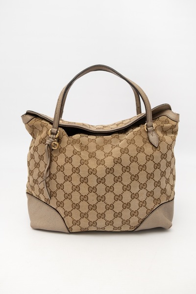 GUCCI Vintage 2015-2016 Medium GG Canvas Bree Satchel