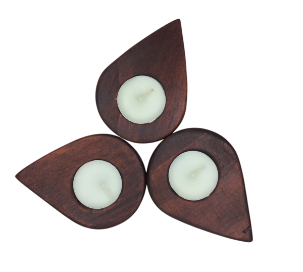 Craftan Electro - Wood Candle holder - 3 set