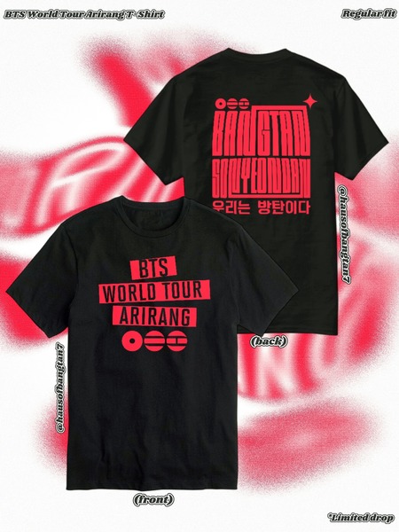 BTS World Tour 'Arirang' T-Shirt (Black)