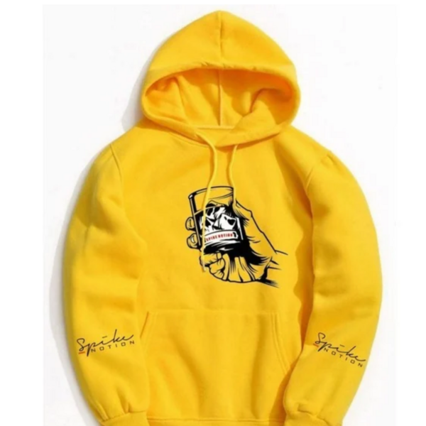 Spike Notion Graphic Hoodie –Yellow