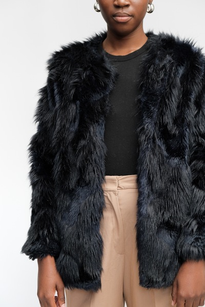 Faux Fur Shaggy Coat