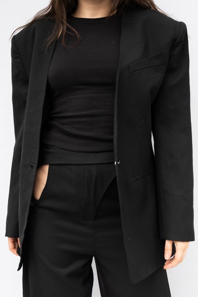 Mugler x H&M Single Breasted Wool Blazer