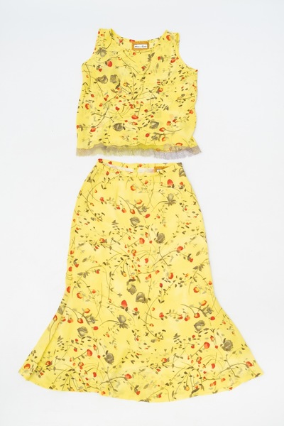 Marianne Fassler Rose Print Skirt Set
