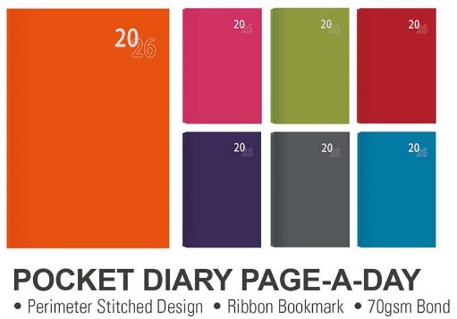 BLACK DIARY 2026 POCKET Page-a-day