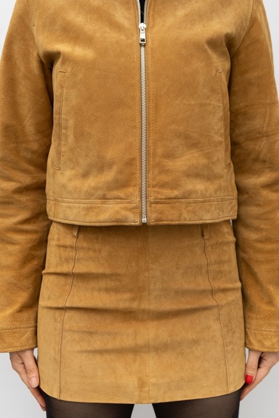 Genuine Suede Mini Skirt