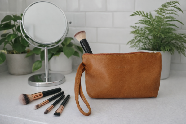 Hello Marie Genuine Leather Make Up Bag