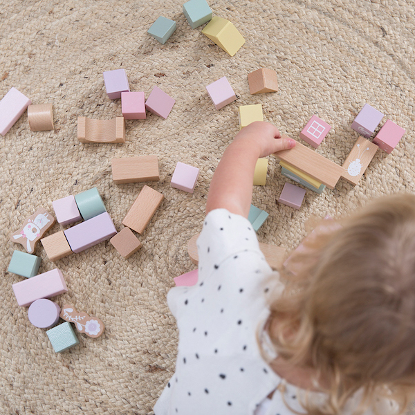 Little Dutch Wooden Blocks in Barrel Adventure Pink Little