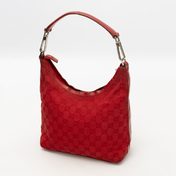 GUCCI Vintage 2000s GG Canvas Monogram Shoulder Bag Red